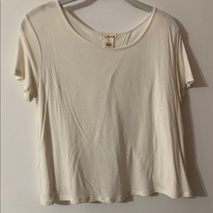 off white open back flowy top